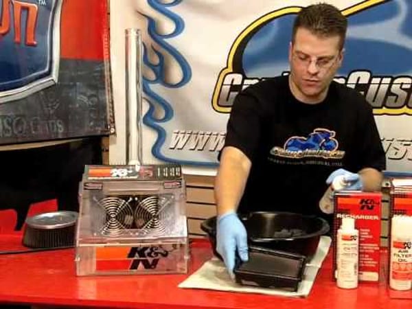 Inspect and clean air filter motorcycle
